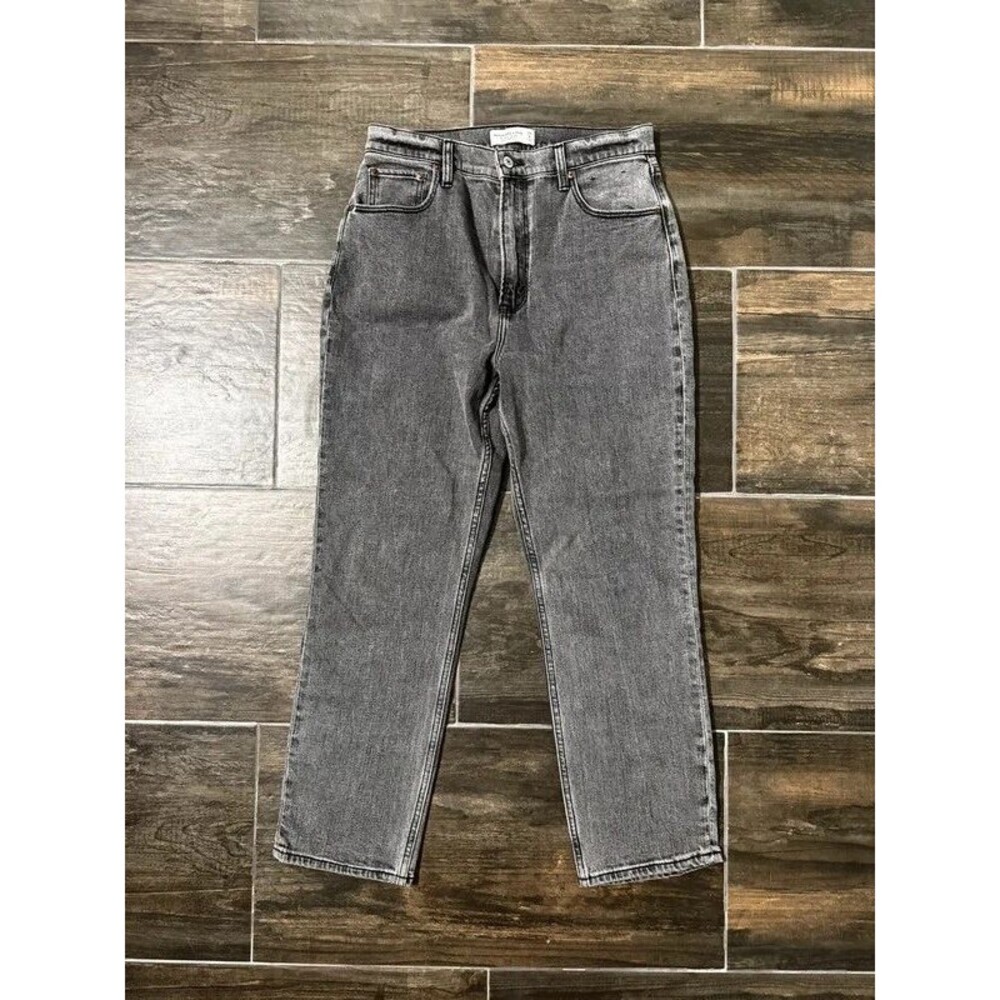 Abercrombie & Fitch Curve Love The Ankle Straight Ultra High Rise Jeans